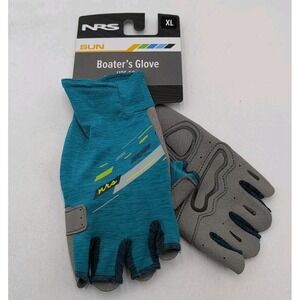 NRS Women XL Boaters Gloves UPF 50+ Sun Protection Blue Fjord NEW